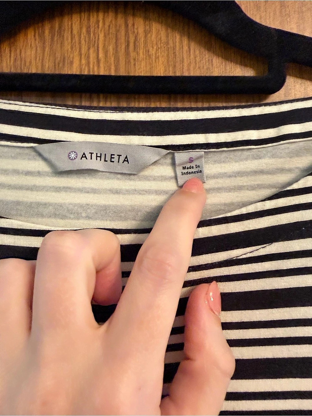 Athleta Striped Ruched Dress - Picture 3 of 9